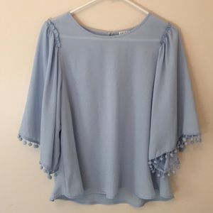 Flowy, light blue top